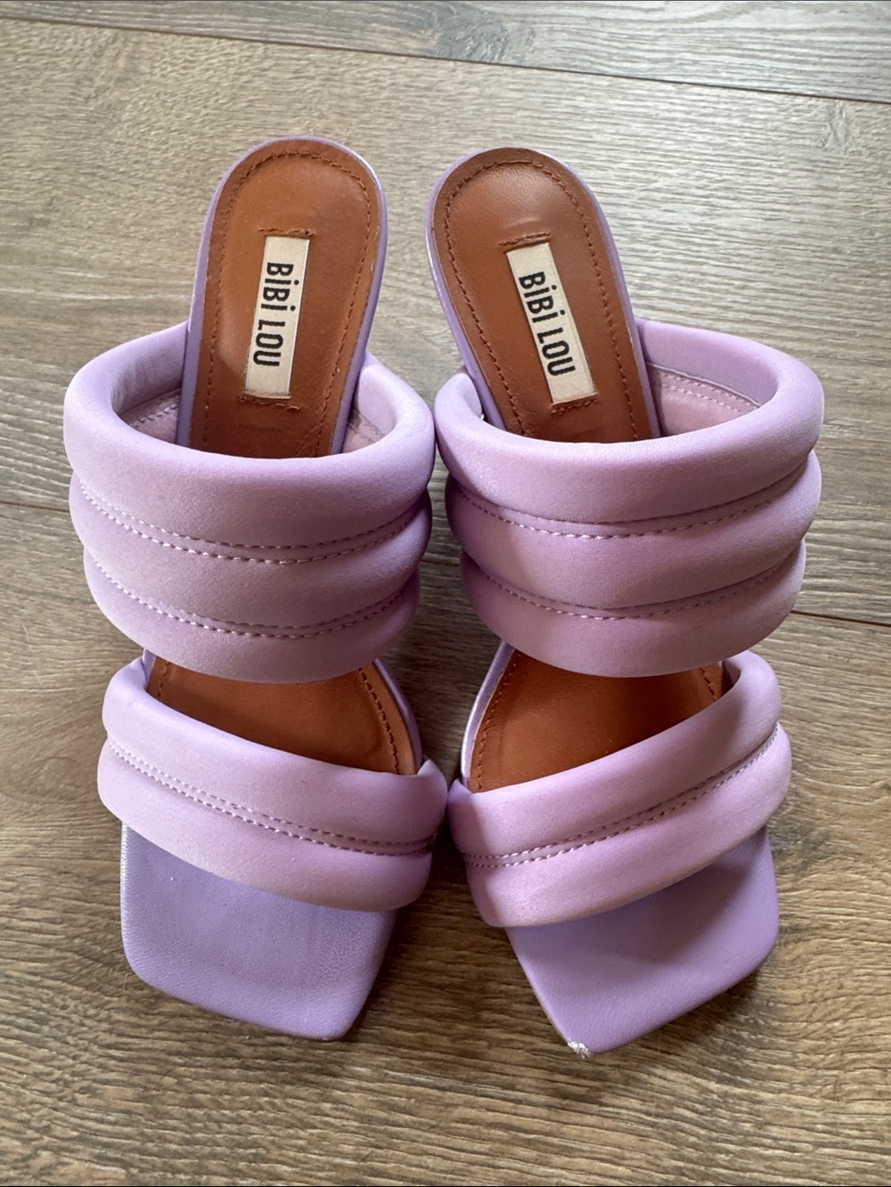 Bibi Lou Women's Lavender Padded Double-Strap Mules